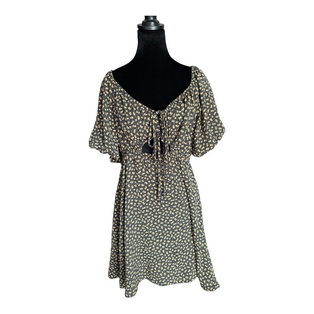 Baevely Floral Dress Double Keyhole Off Should Knee Length Spring Size Medium